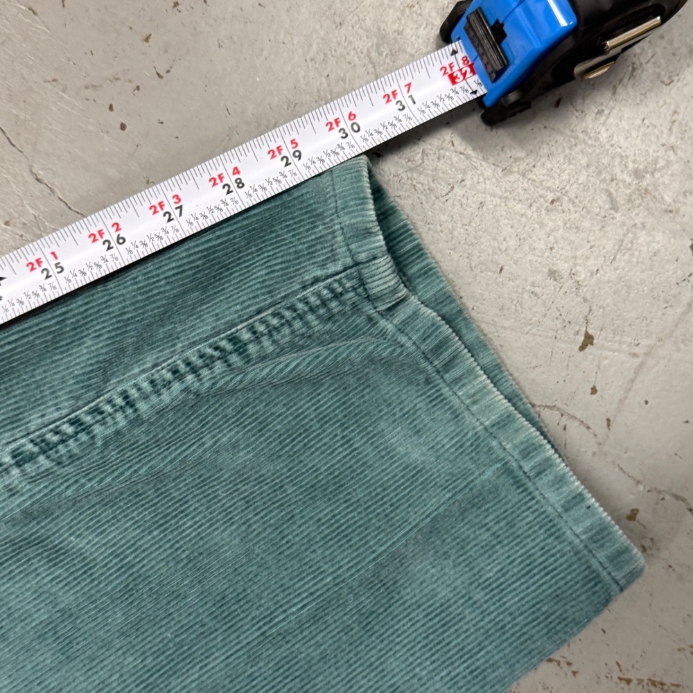 Vintage Eddie Bauer Corduroy Pants Teal Green Straight Leg Cotton 36 x 30 - Picture 6 of 7